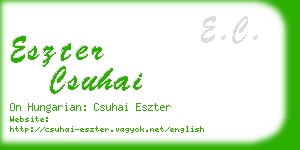 eszter csuhai business card